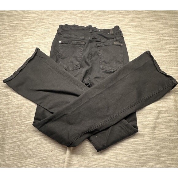 7 For All Mankind Womens High Waist Ali Jeans Sz 27 Black Cotton Stretch - Picture 1 of 8